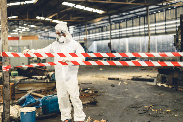 Professional Sewage Cleanup technician working in Tate, GA